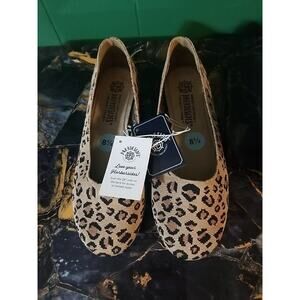 Harborsides Comfort Memory Foam Leopard Print Flats Shoes Women’s Size 8.5M